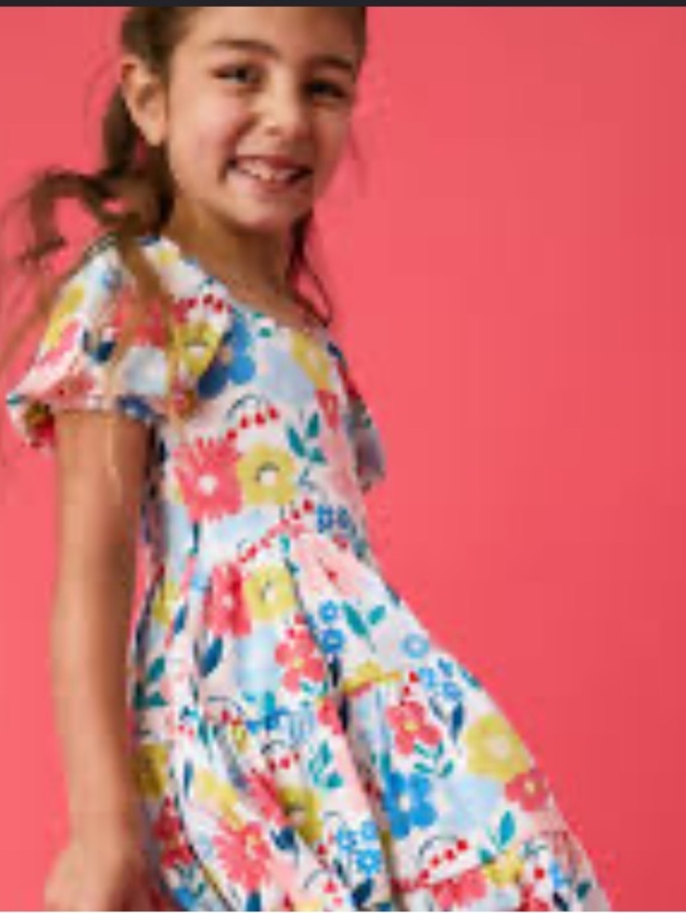 Little Sleepies PLAY Midsummer Meadow Puff-Sleeve Tiered Dress